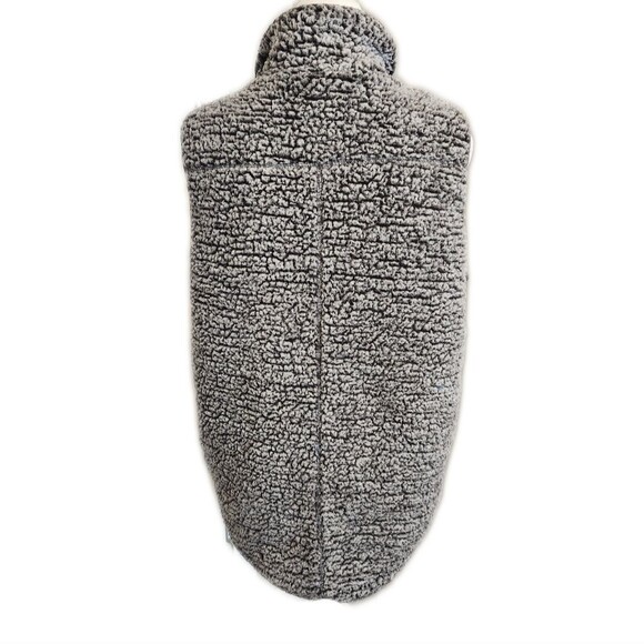 Thread & Supply faux sherpa full zip vest, gray, zip pockets, M - Picture 3 of 7